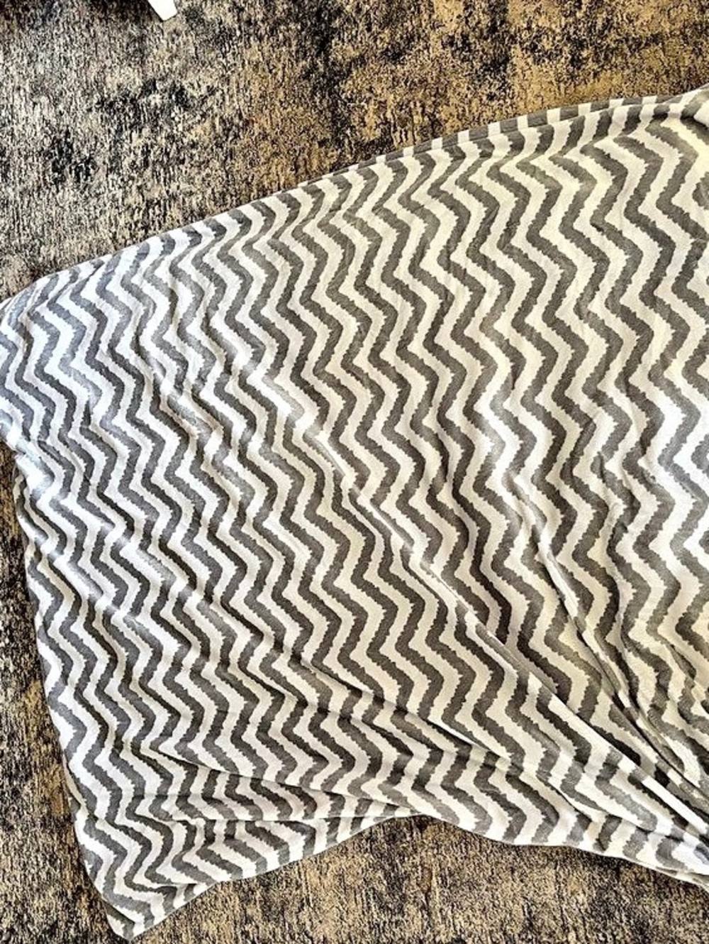 10lb Weighted Blanket Gray & White Geometric